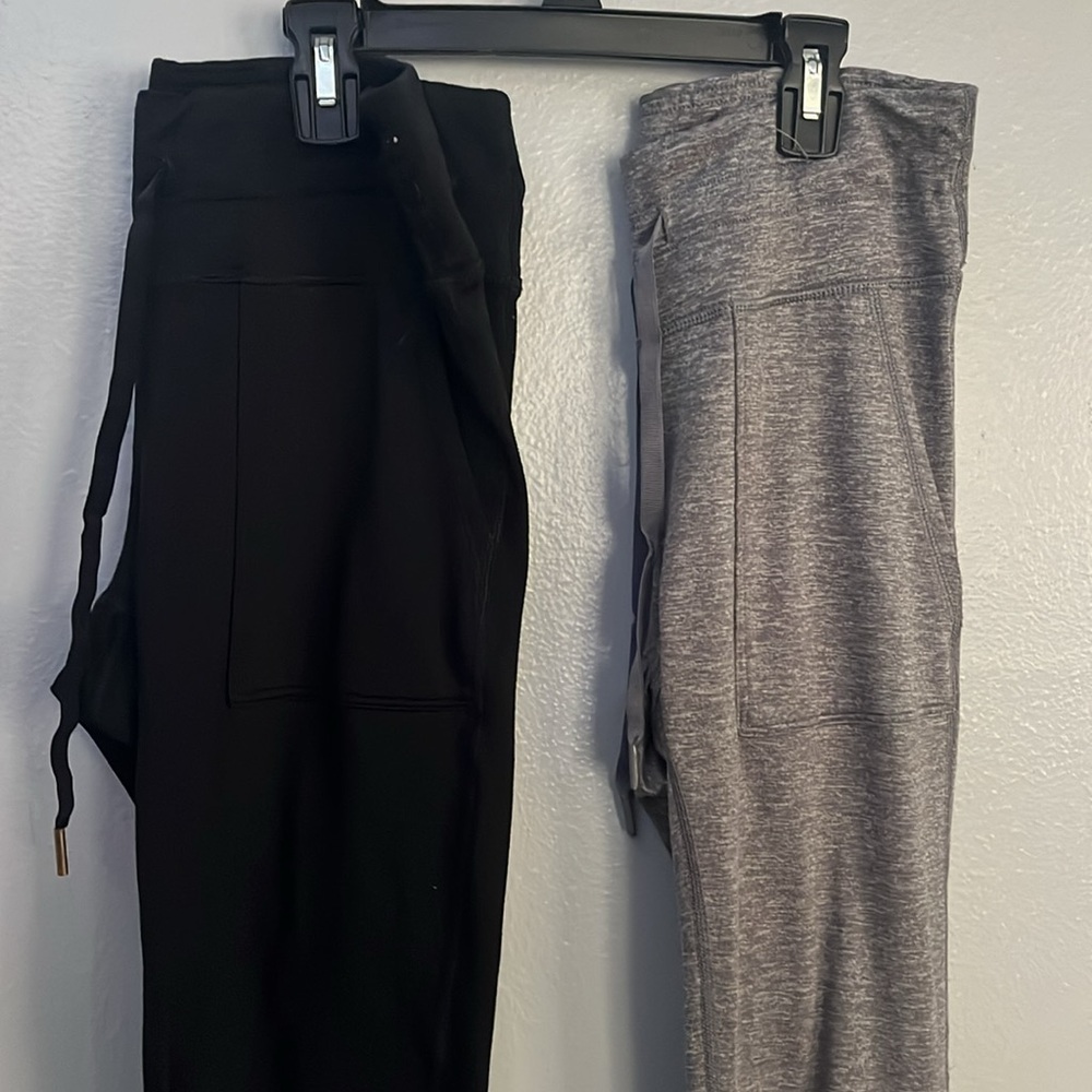 SOLD Aerie jogger leggings (2) black & heather grey
